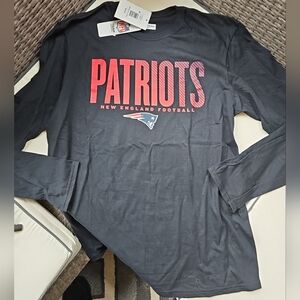 NFL New England Patriots Black Long Sleeve T Shirt New With Tags
